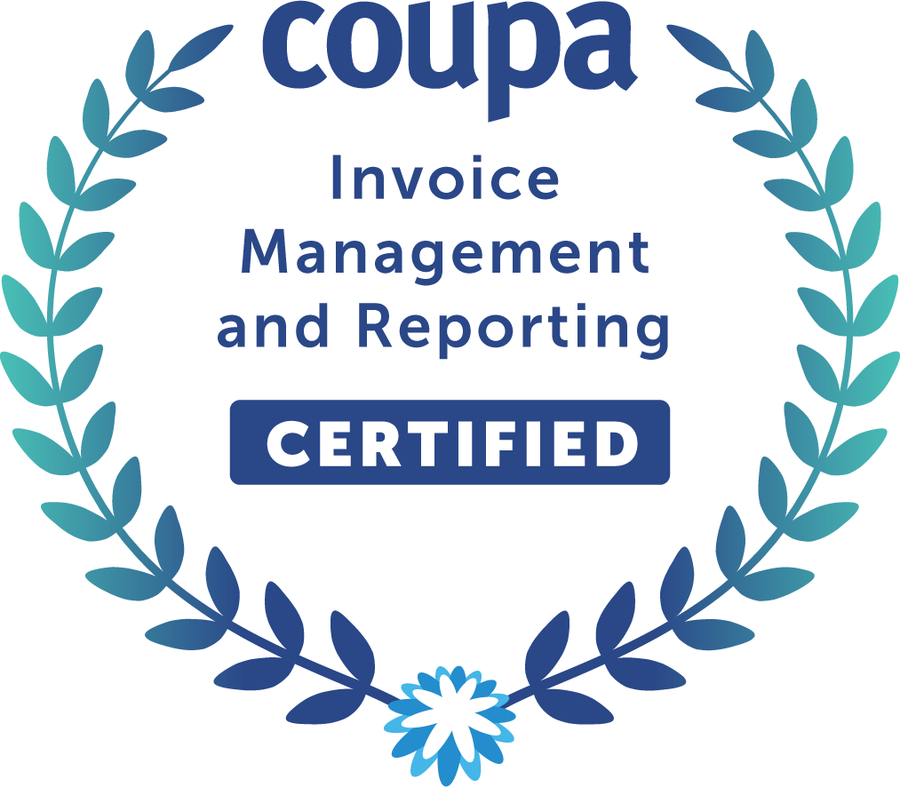 Coupa Invoice Management and Reporting certification badge