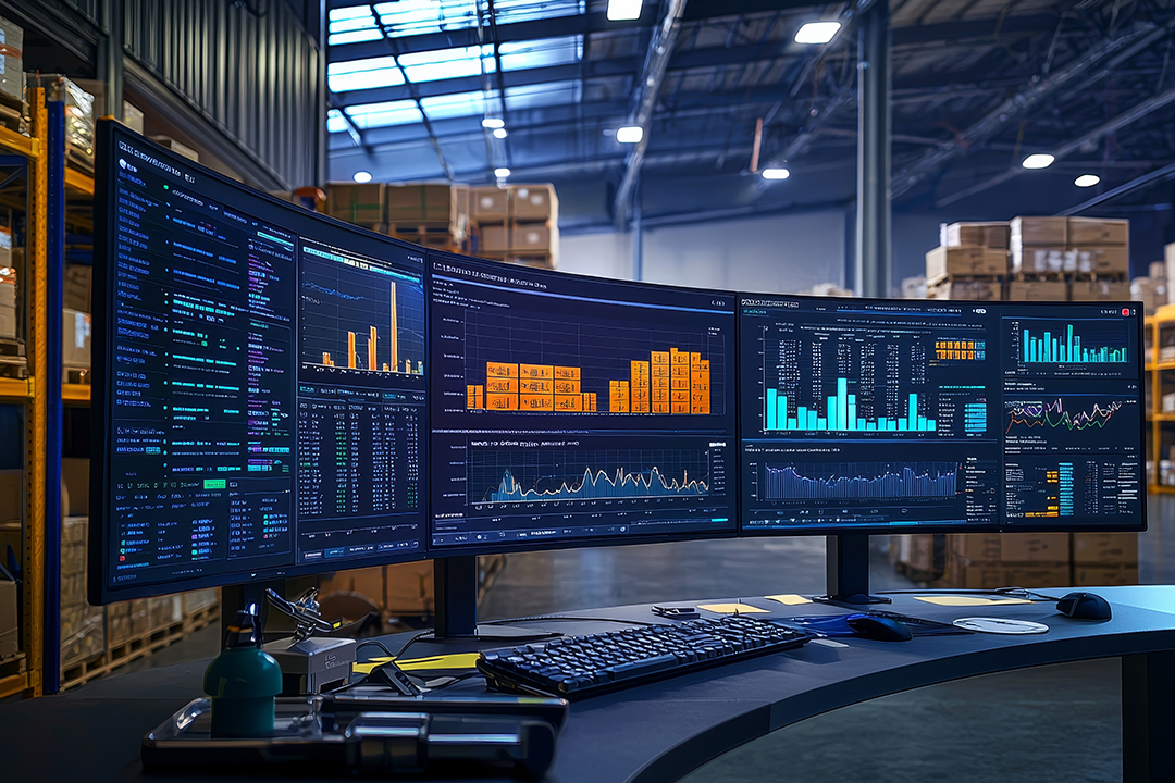 Data analytics dashboard supporting real-time decisions in end to end logistics management
