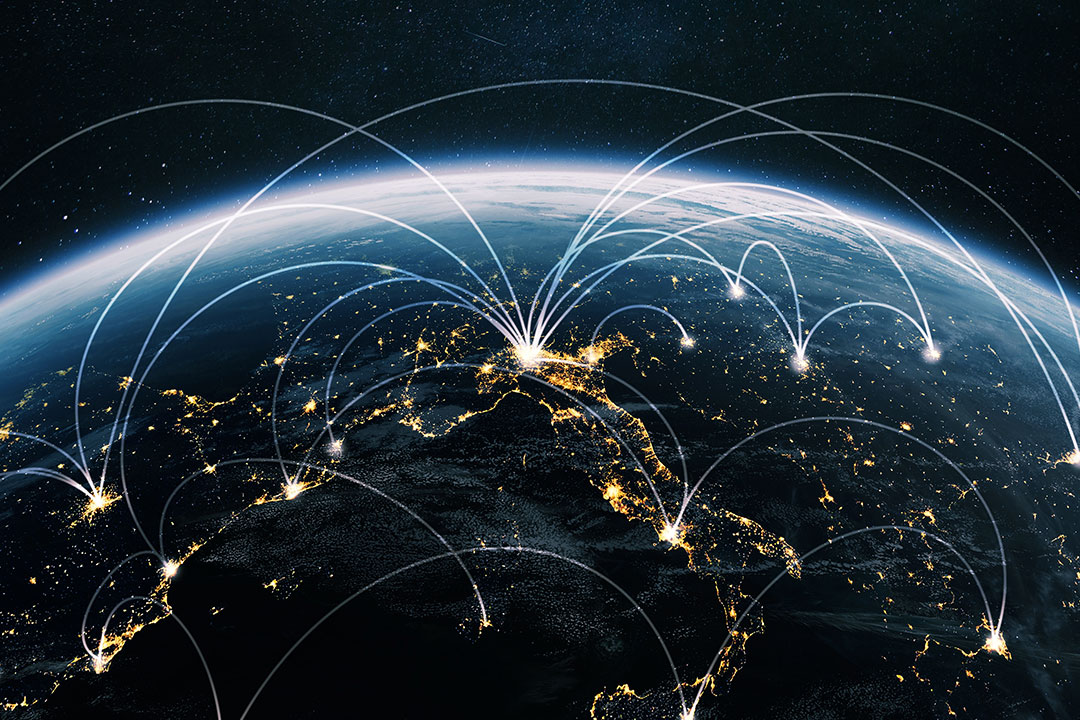 An image showing a global supply chain