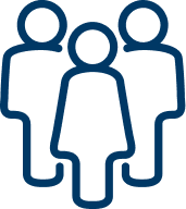 Group of people icon representing clients, customers, or stakeholders